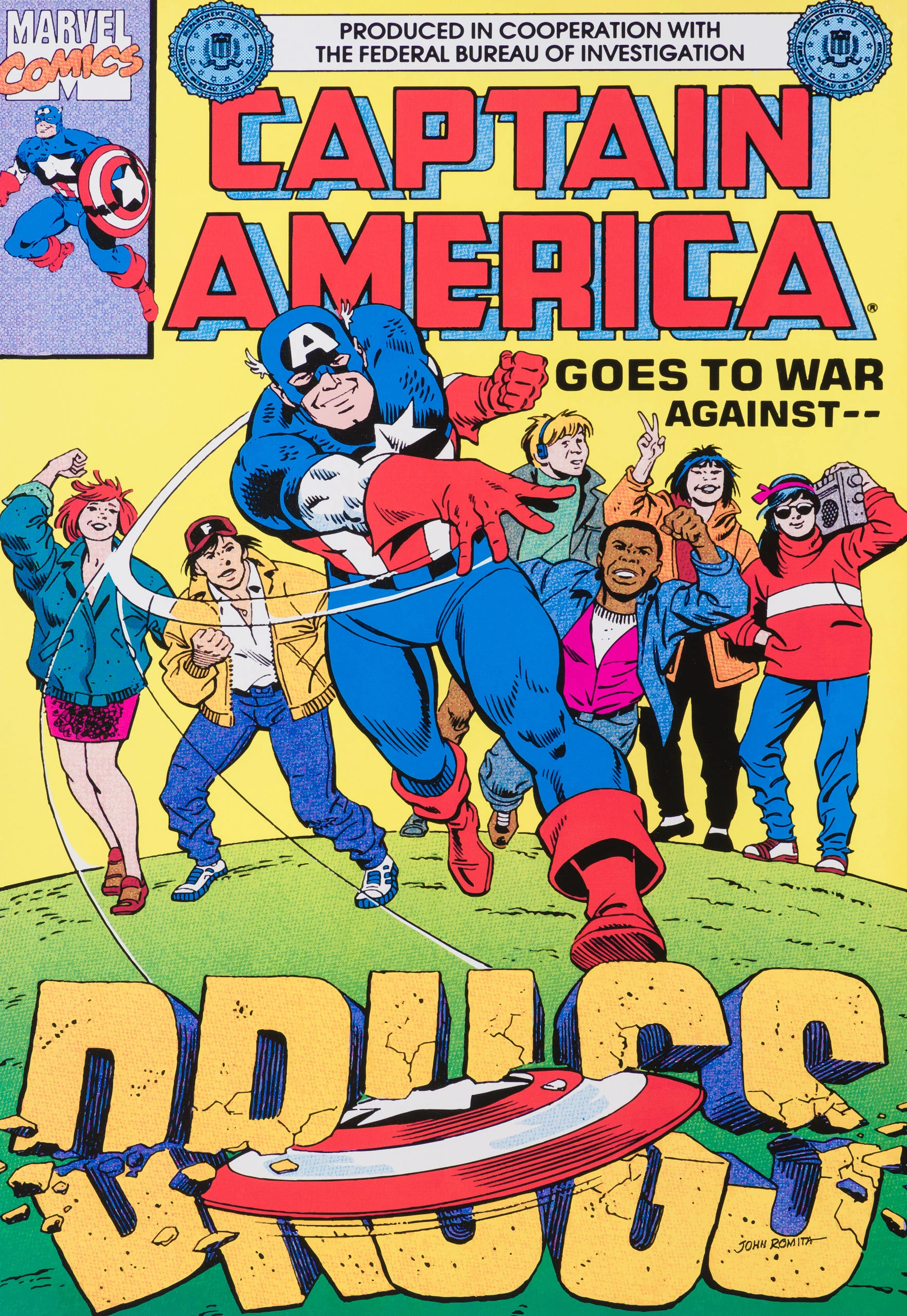 Captain America Goes To War Against Drugs | Hand-signed by John Romita Sr. - Image 7