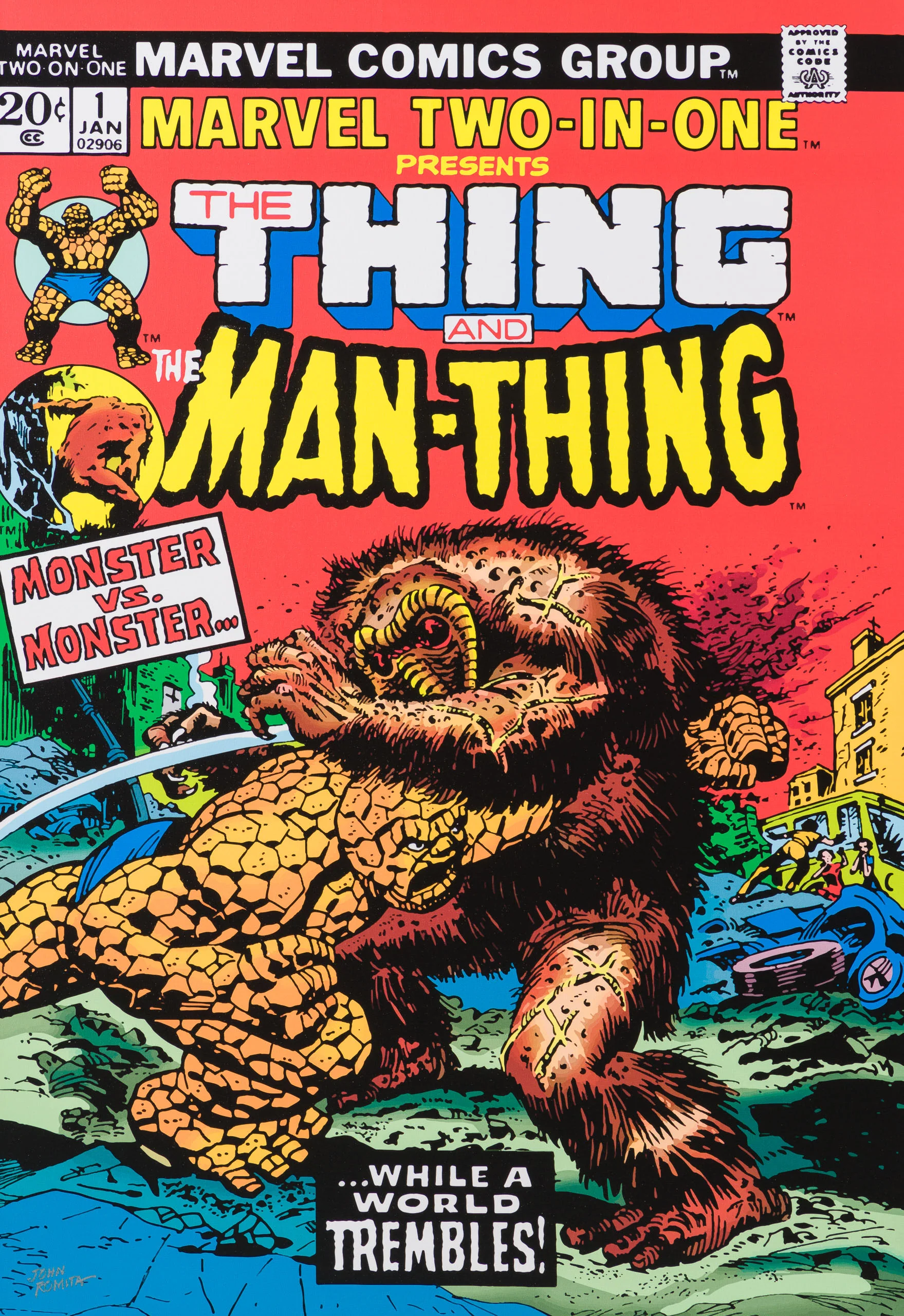 Marvel Two-In-One #1 The Thing And Man-Thing | Hand-signed by John Romita Sr. - Image 7