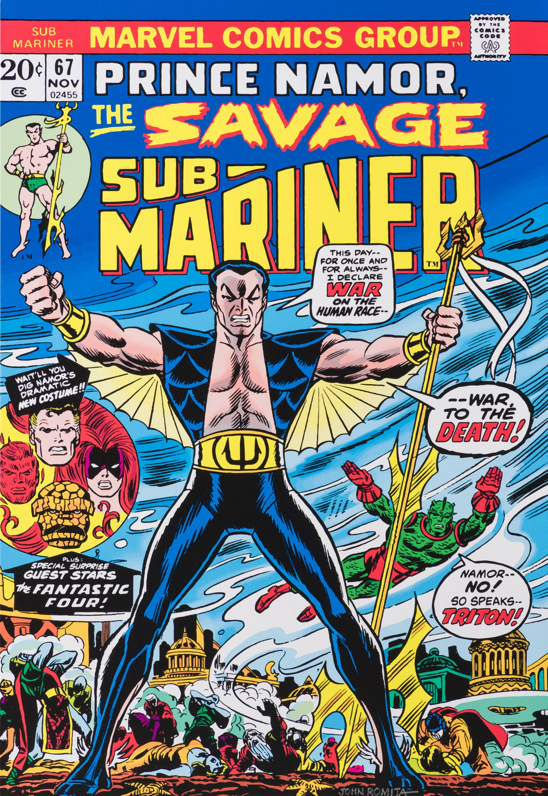 Sub-Mariner #67 | Hand-signed by John Romita Sr. - Image 7