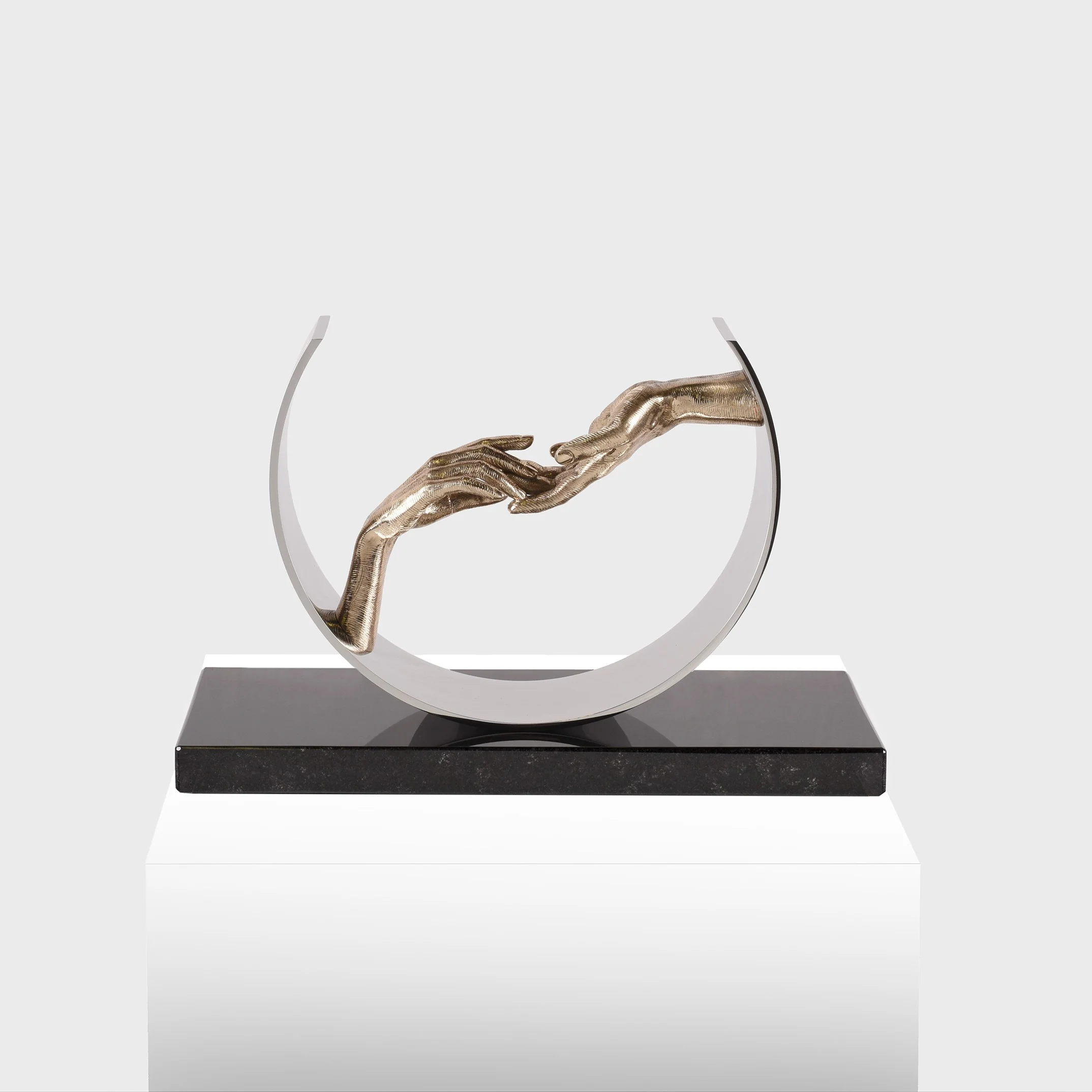 Finding Love | Polished Bronze, Stainless Steel and Granite