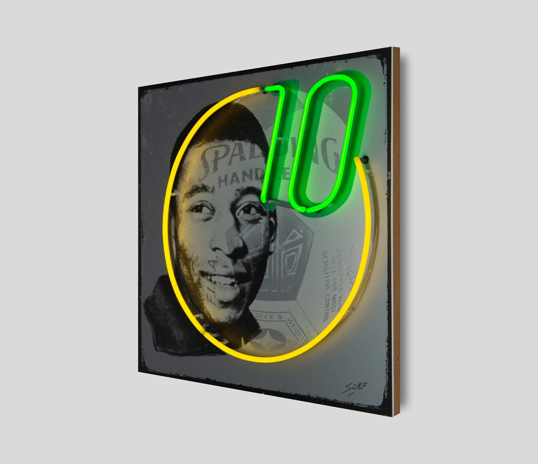Pele: Famous For 15 Centuries. Green/Yellow Neon - Image 2