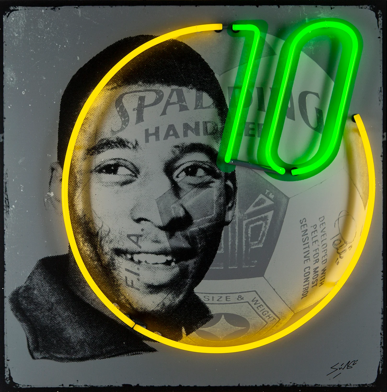 Pele: Famous For 15 Centuries. Green/Yellow Neon - Image 3