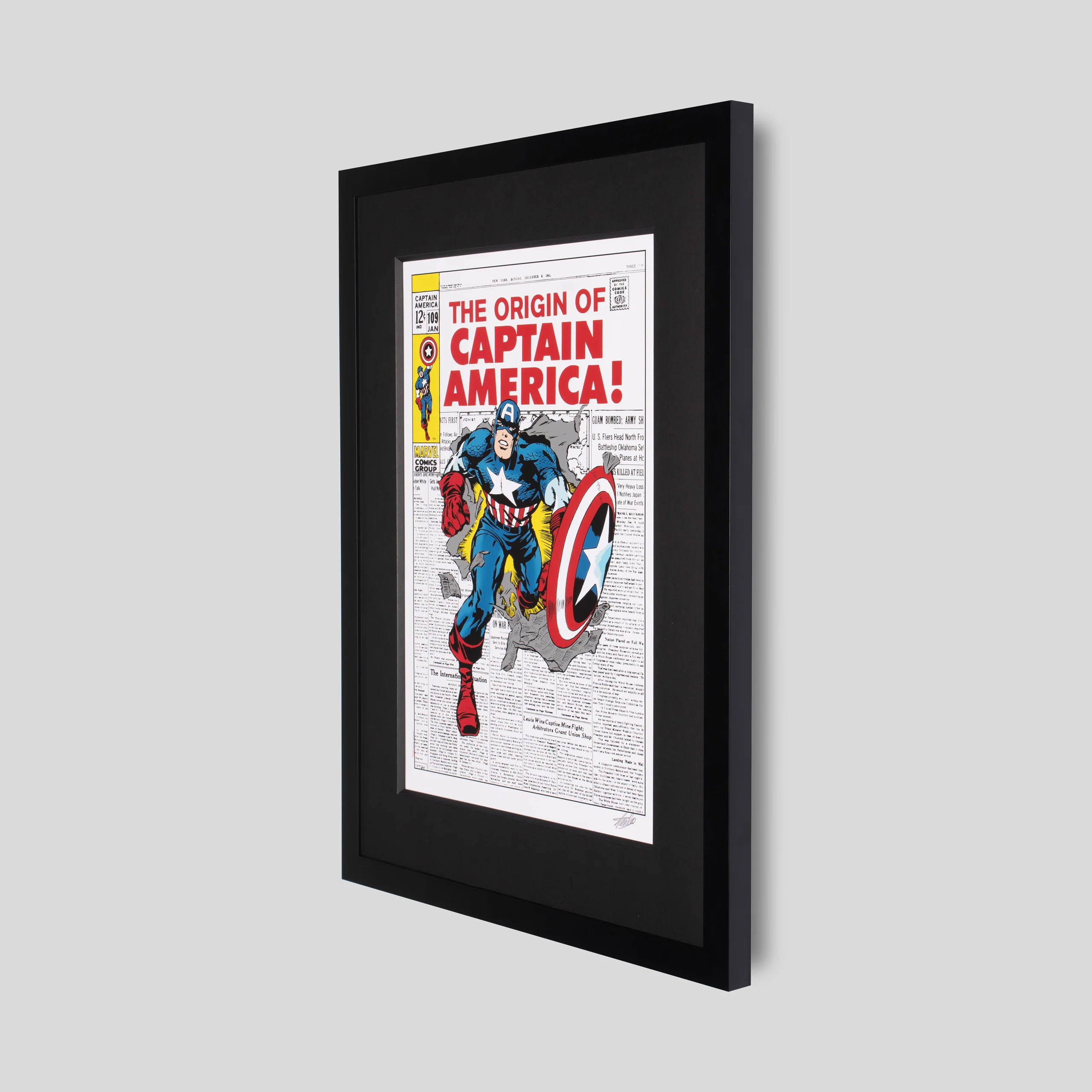 Captain America # 109 - The Origin of Captain America! | Giclée on paper | | Hand-signed by Stan Lee - Image 3