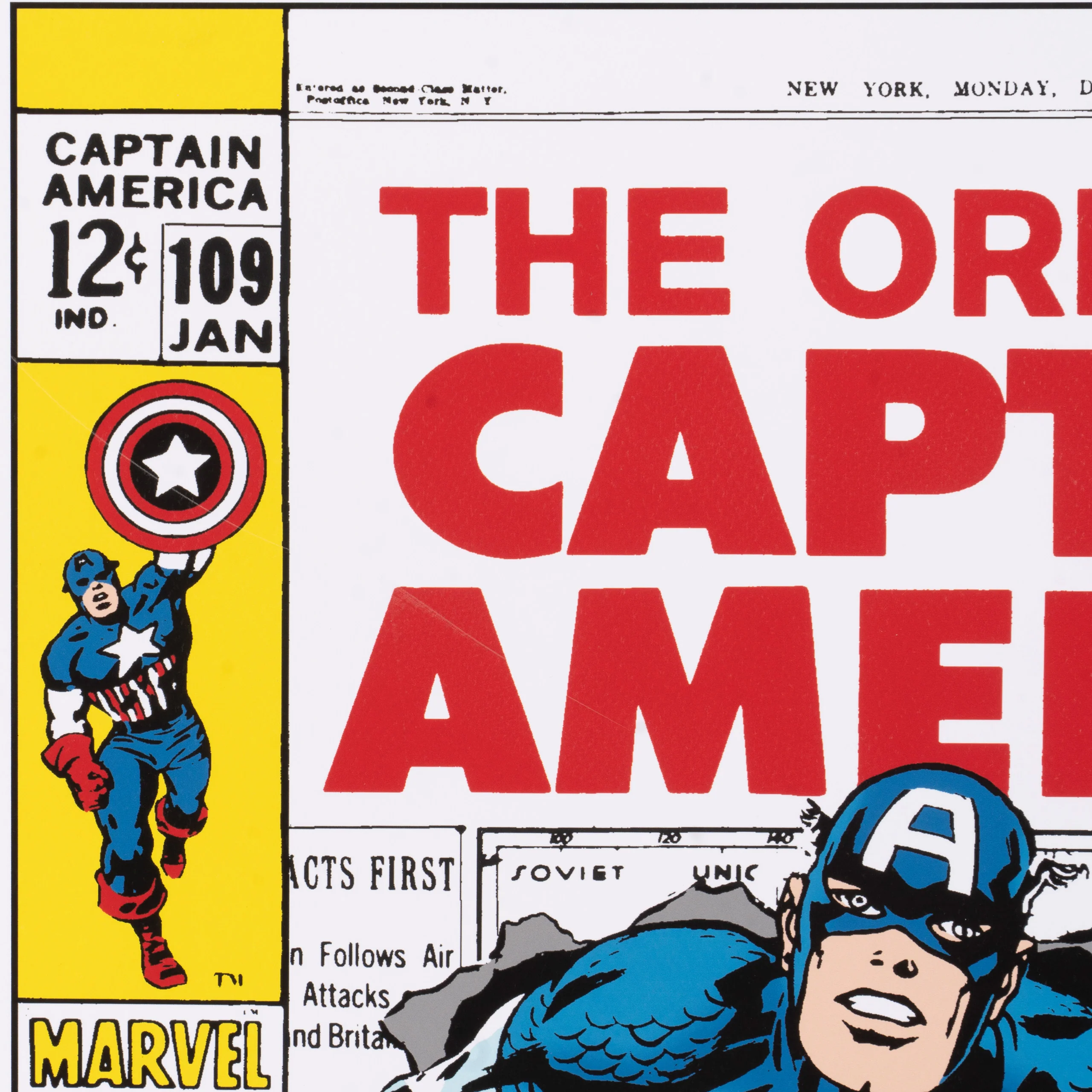 Captain America # 109 - The Origin of Captain America! | Giclée on paper | | Hand-signed by Stan Lee - Image 5