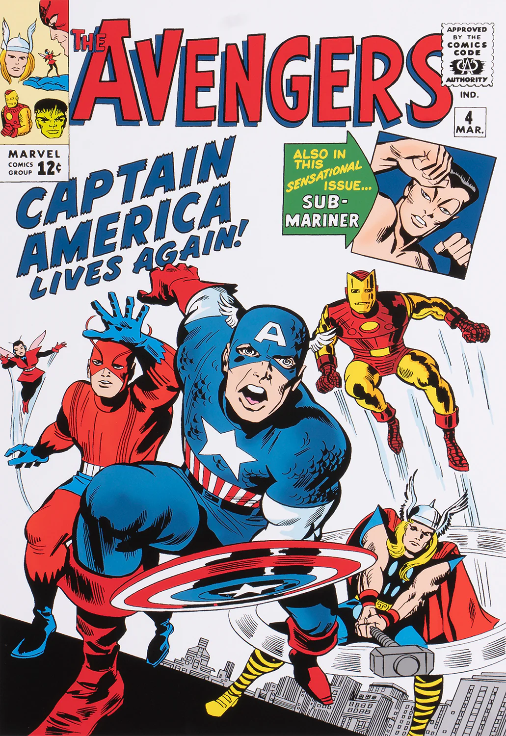 The Avengers #4 - Captain America Lives Again! | Giclée on paper | Hand-signed by Stan Lee - Image 6