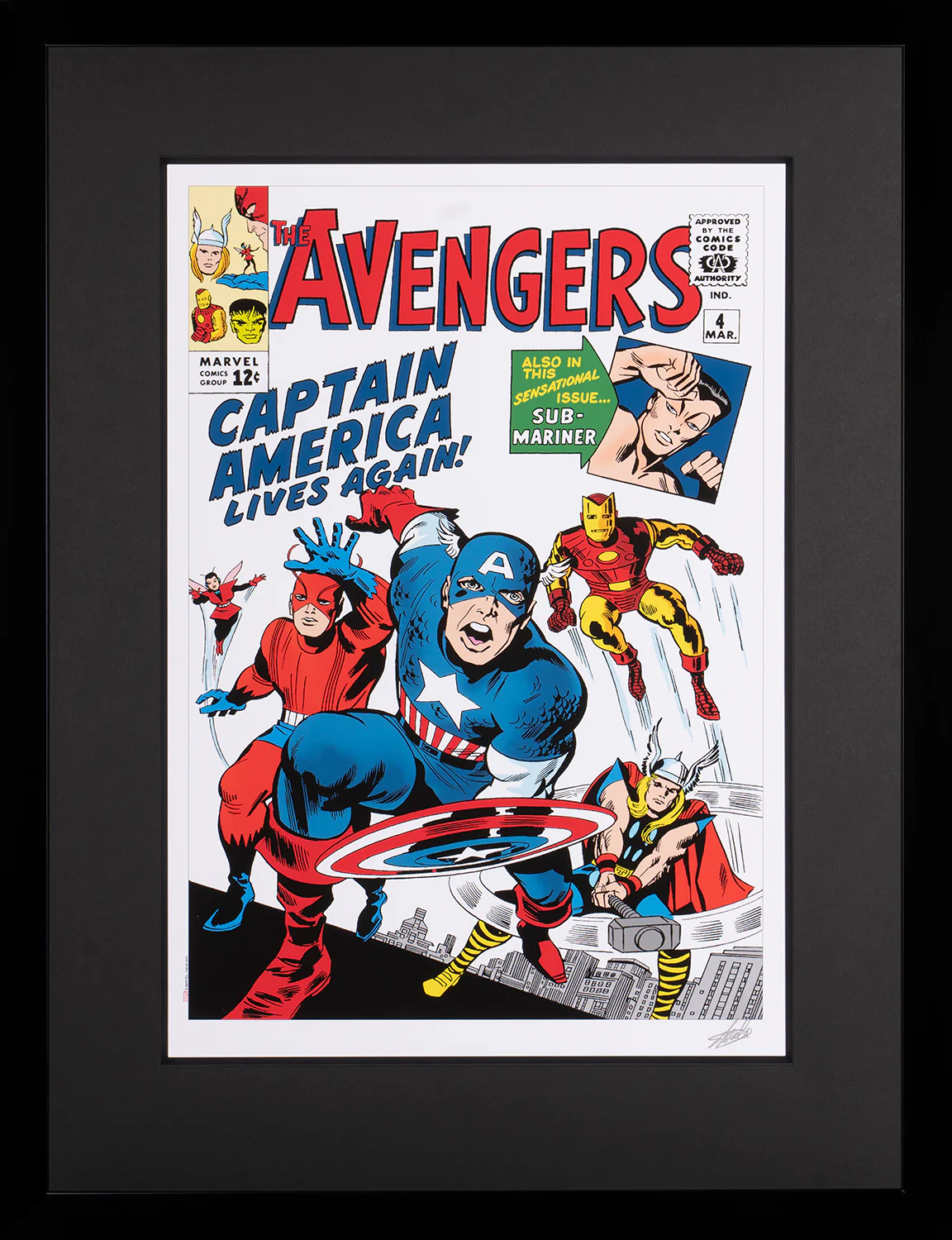 The Avengers #4 - Captain America Lives Again! | Giclée on paper | Hand-signed by Stan Lee - Image 7