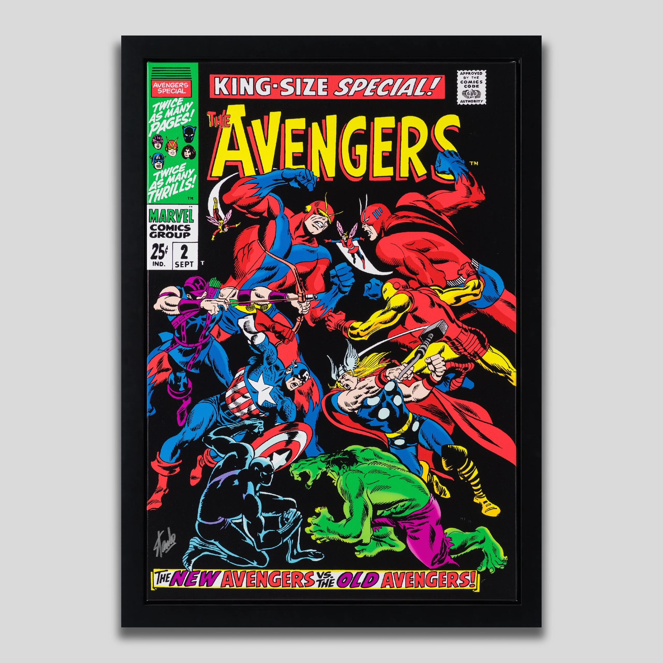 The Avengers - King-Size Special #2 | Boxed Canvas | Hand-signed by Stan Lee