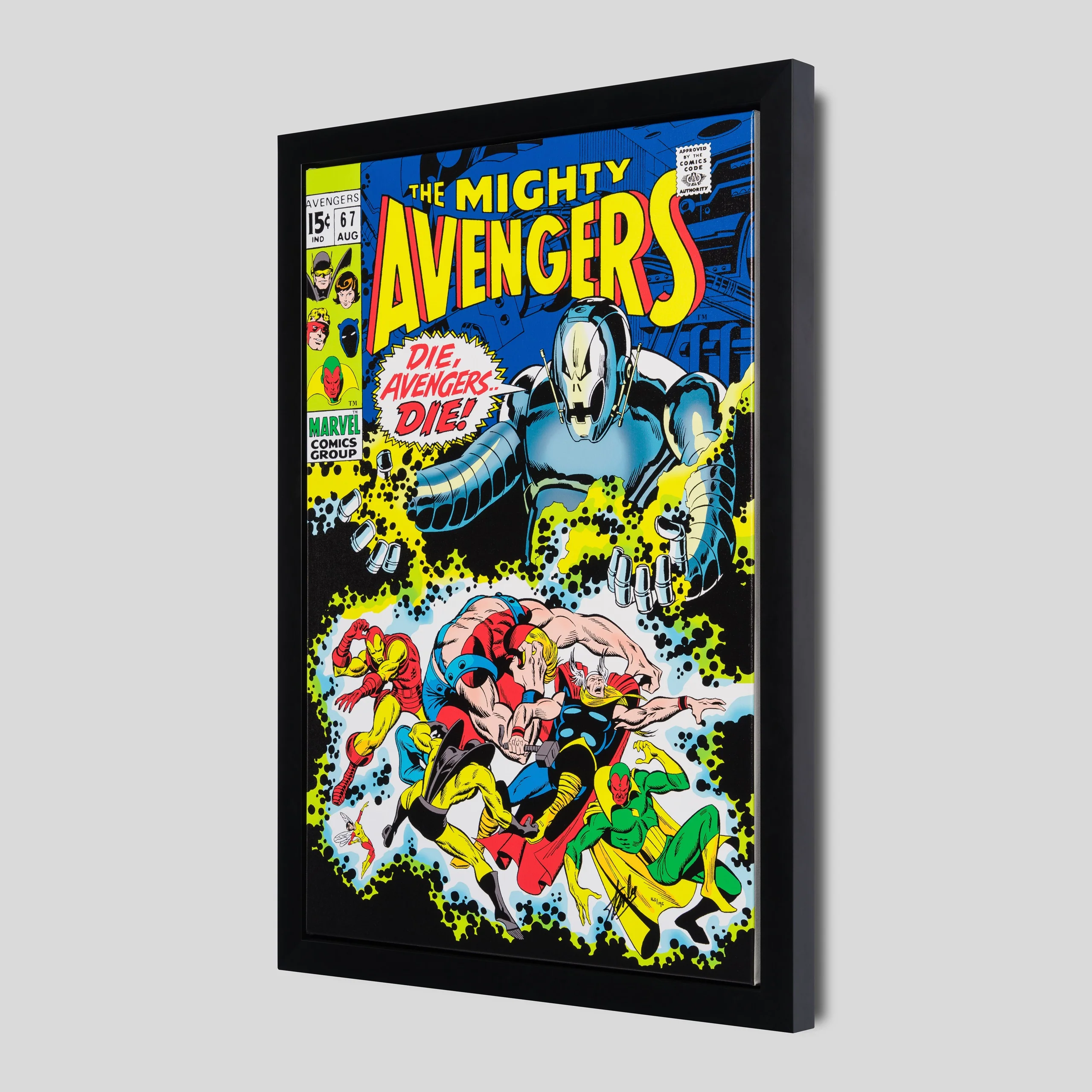 The Mighty Avengers #67 - Die, Avengers Die! | Boxed Canvas Edition  | Hand-signed by Stan Lee - Image 2