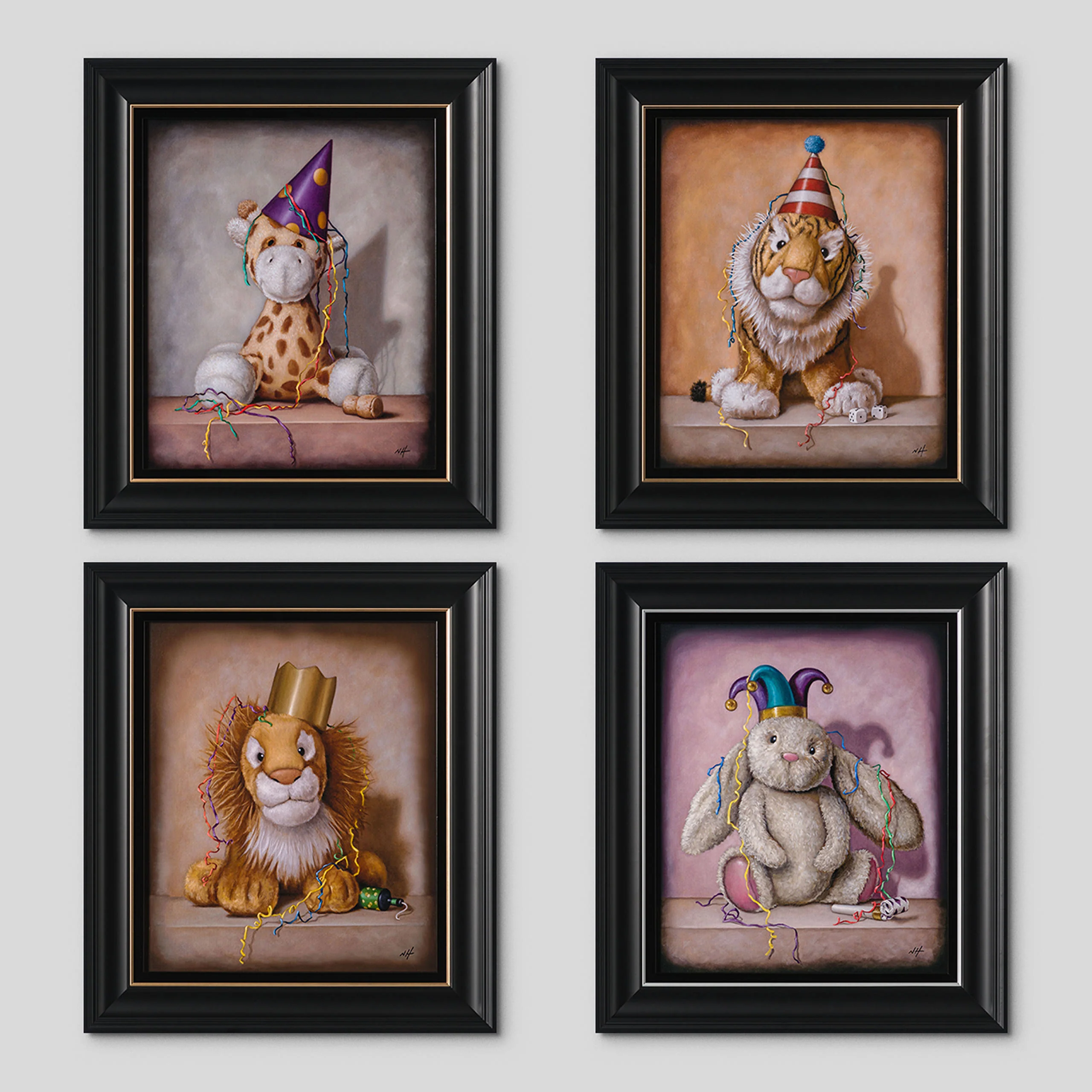 Party Animals 2024 | Framed Set of Four