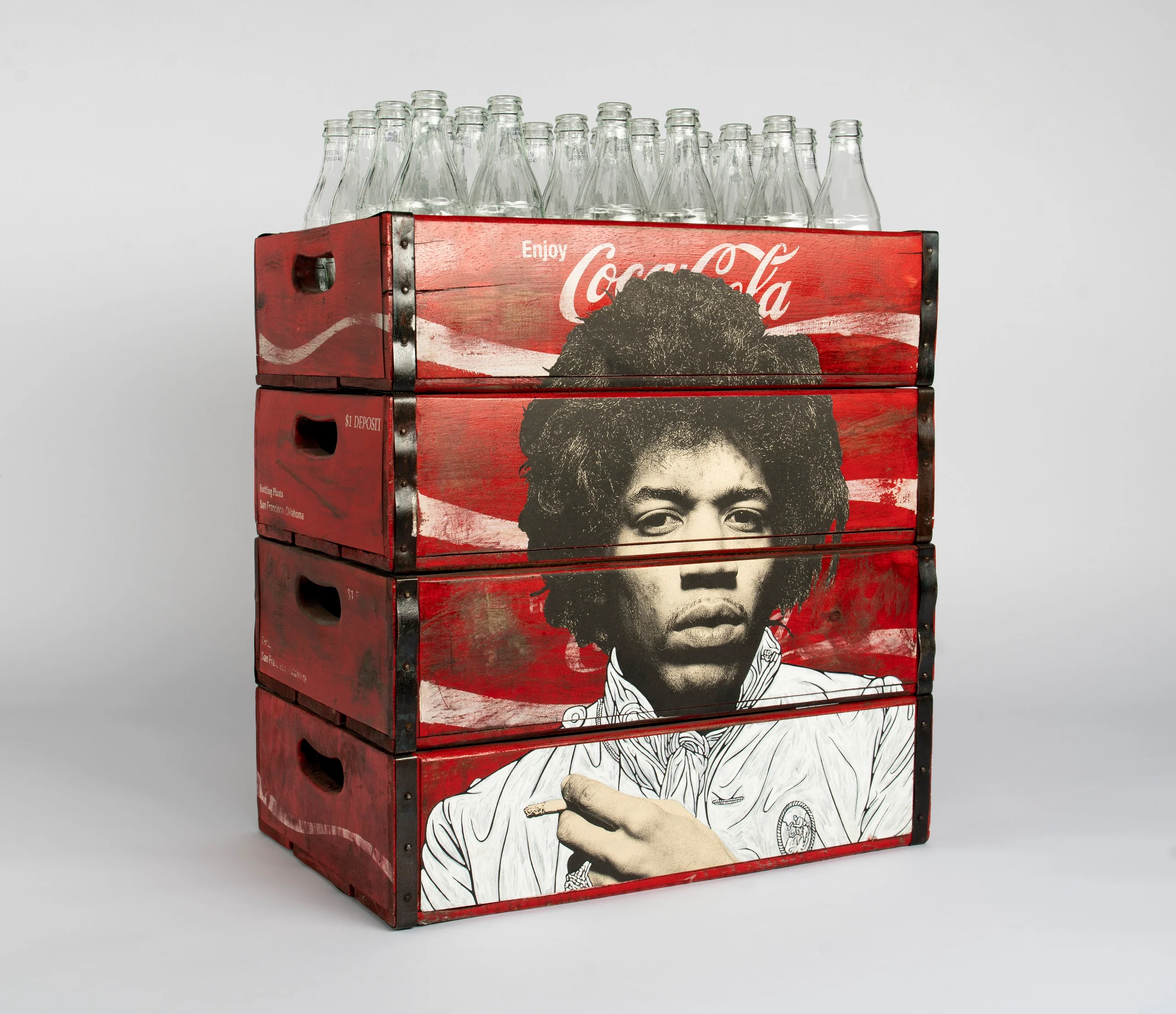 Jimi On Coke Crates
