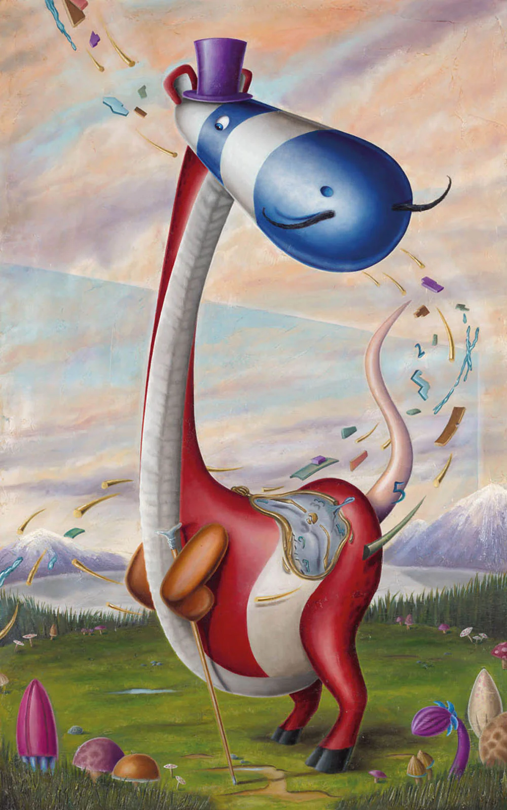 Dalisaurus Surrealius - Canvas on Board Edition - Image 2