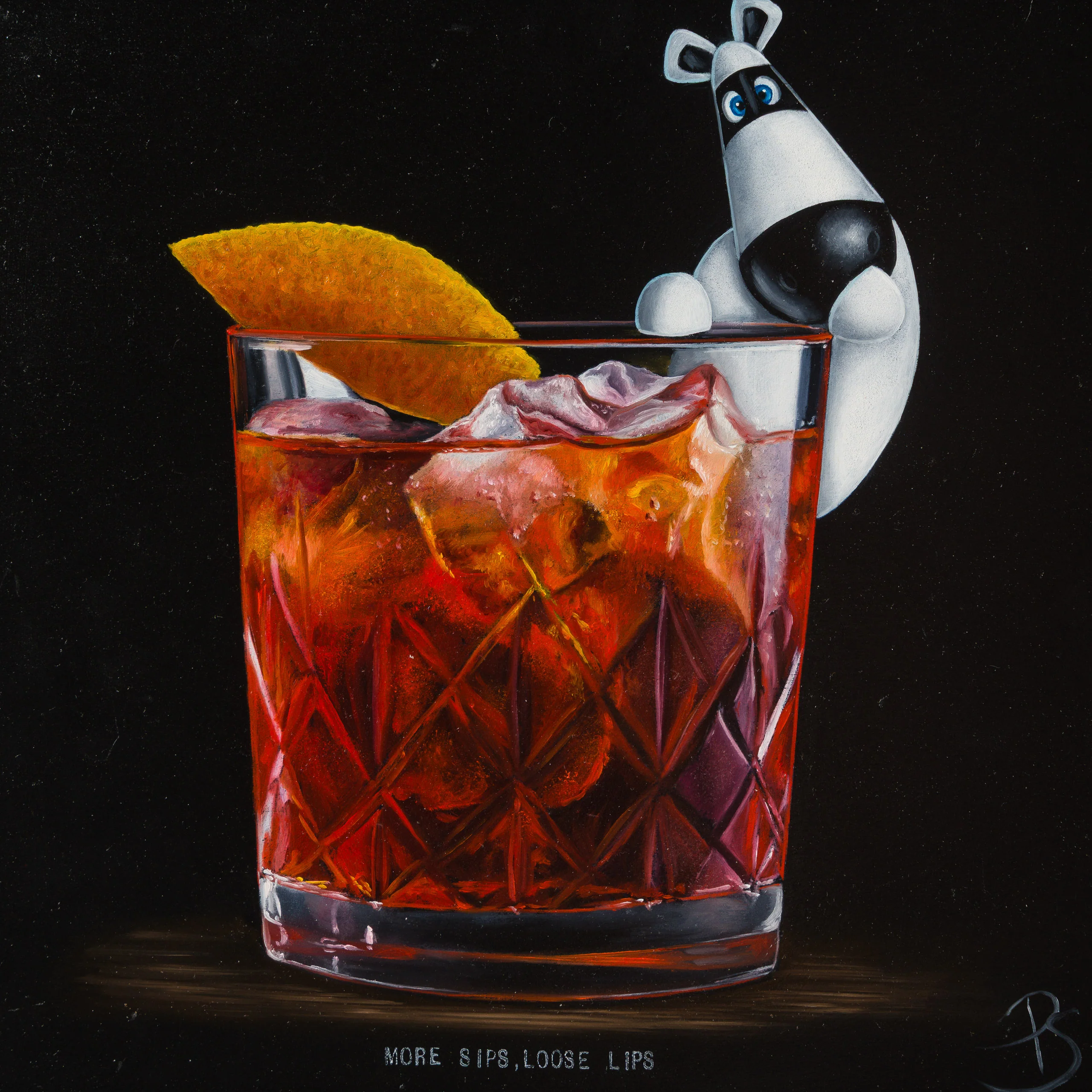 More Sips, Loose Lips (Oil) - Image 2