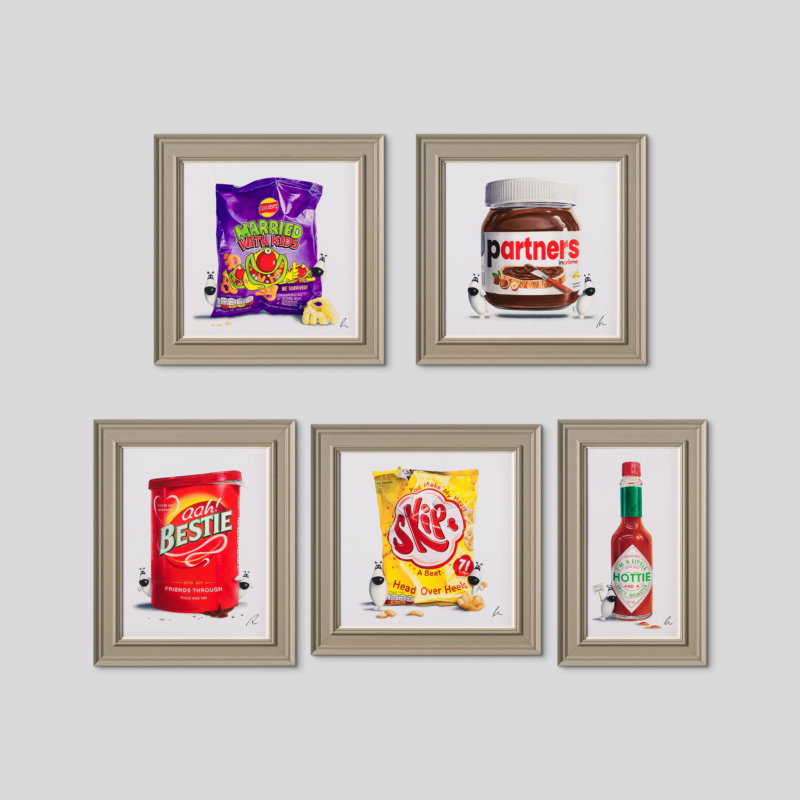 Scoff | Framed Set of Five