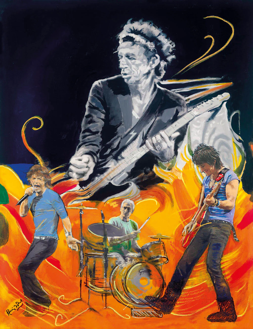 The Famous Flames - Wah Wah - Boxed Canvas Edition - Image 2