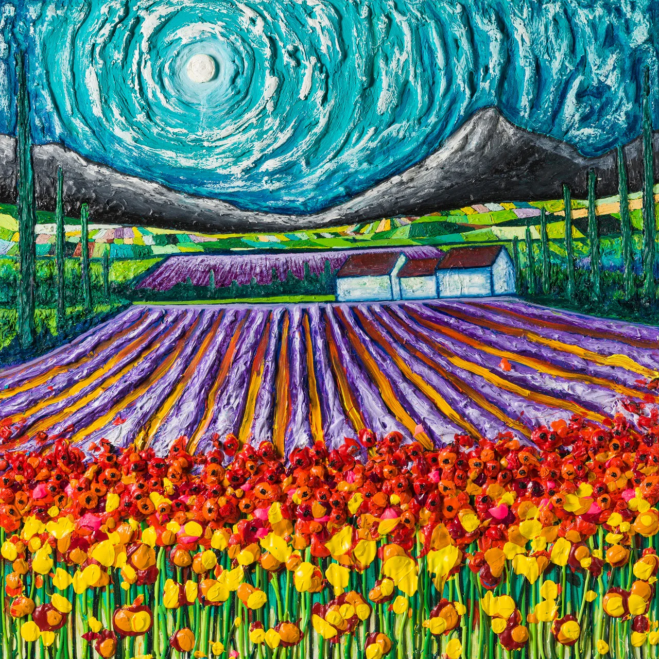 Moonlight On Poppy Field - Image 9