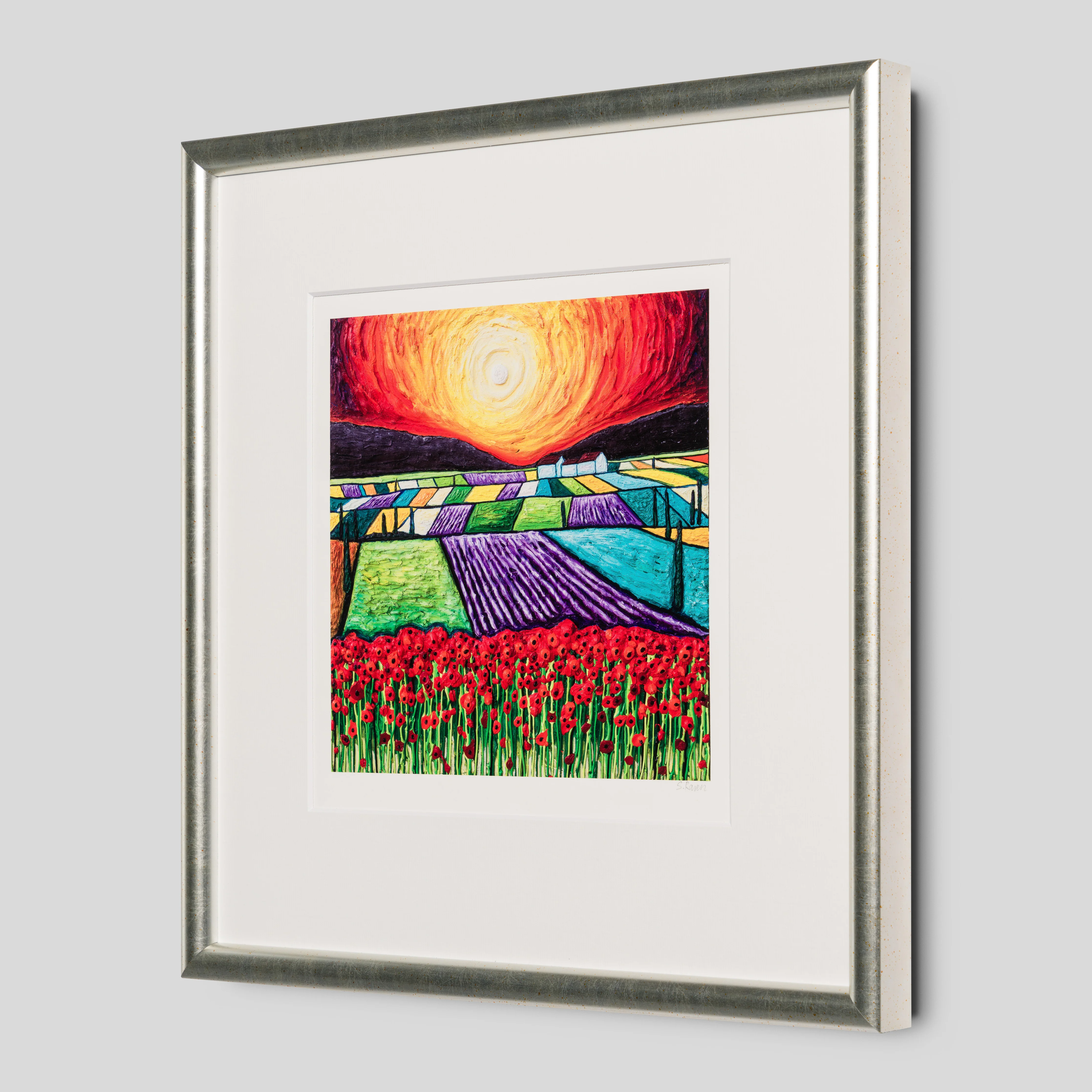 Sunset On Poppy Field | Giclée On Paper - Image 2