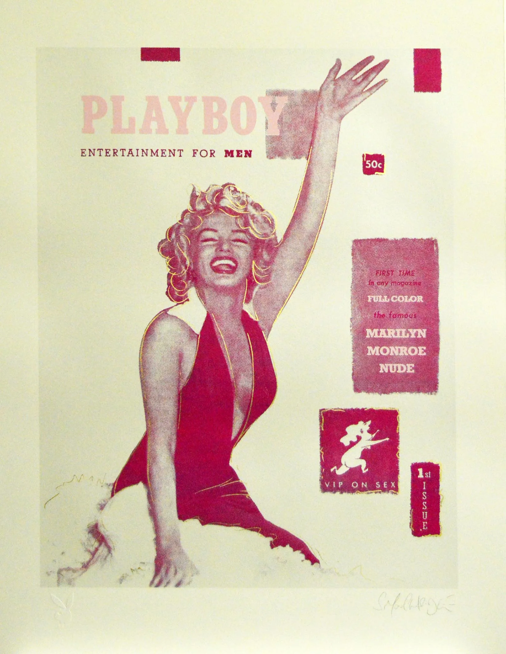 Playboy “1St Issue” Raspberry & Silver