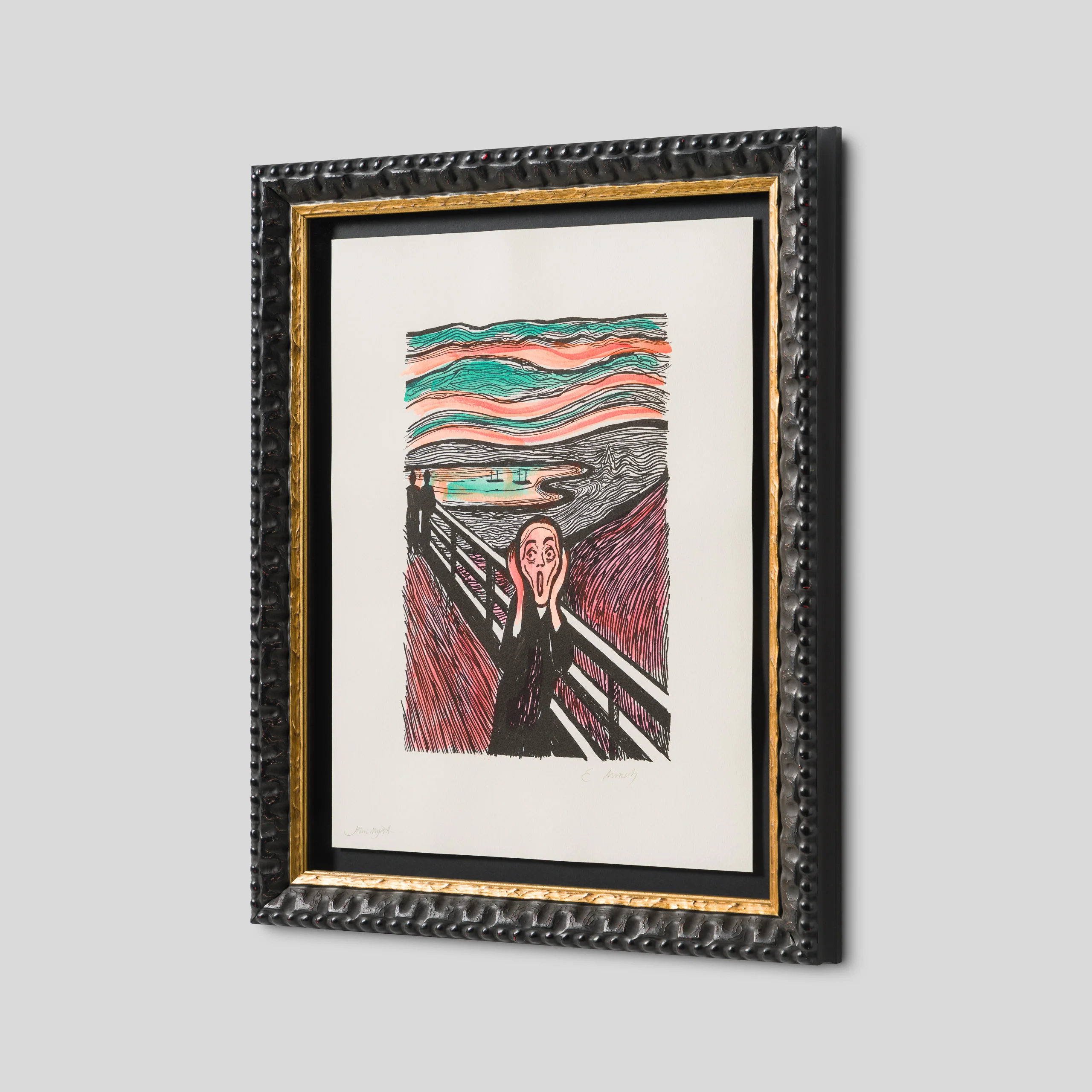 The Scream in the Style of Edvard Munch (1895) Unique I - Image 5