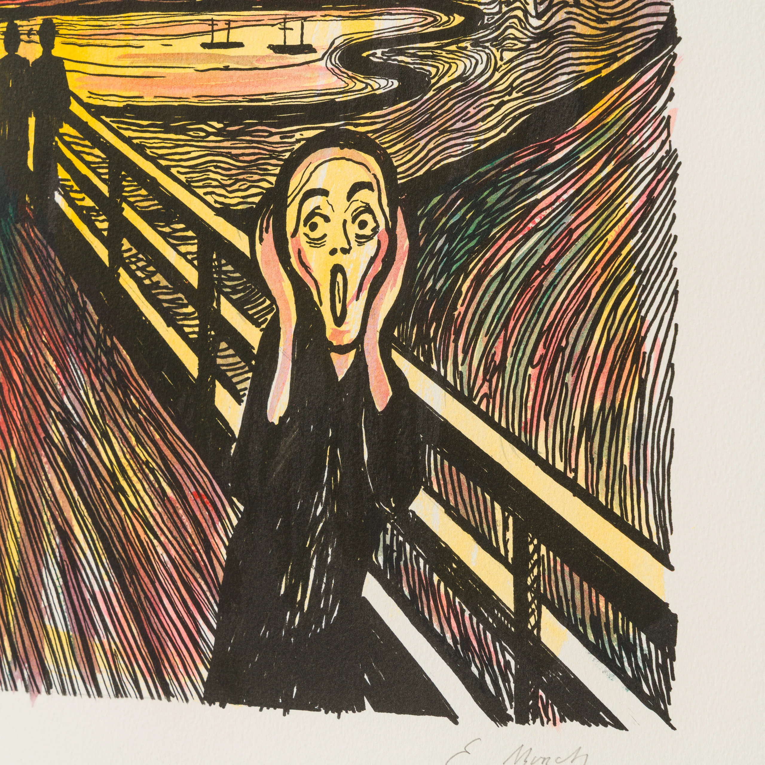 The Scream in the Style of Edvard Munch (1895) Unique III - Image 6
