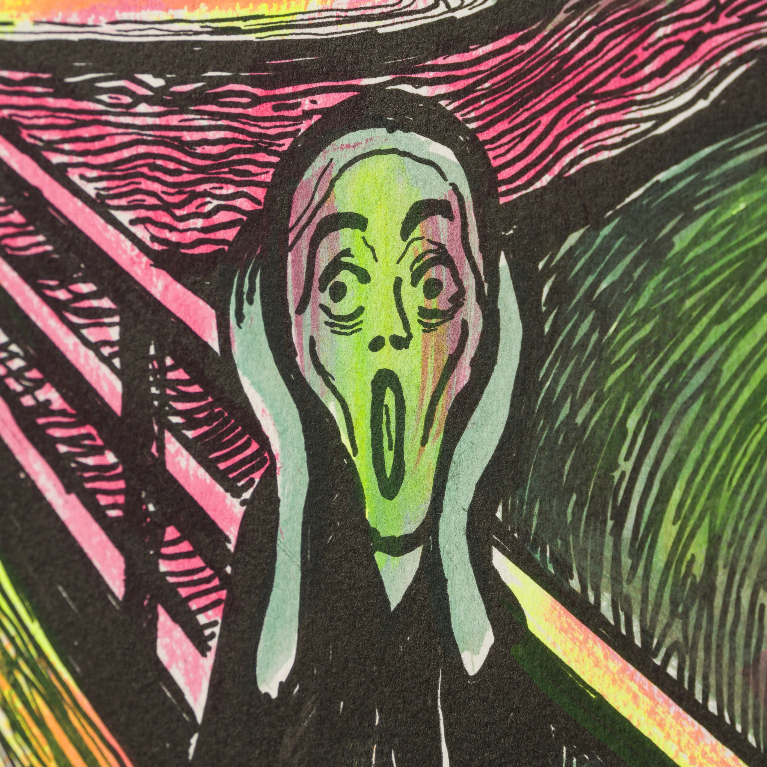 The Scream in the Style of Edvard Munch (1895) Unique IV - Image 2
