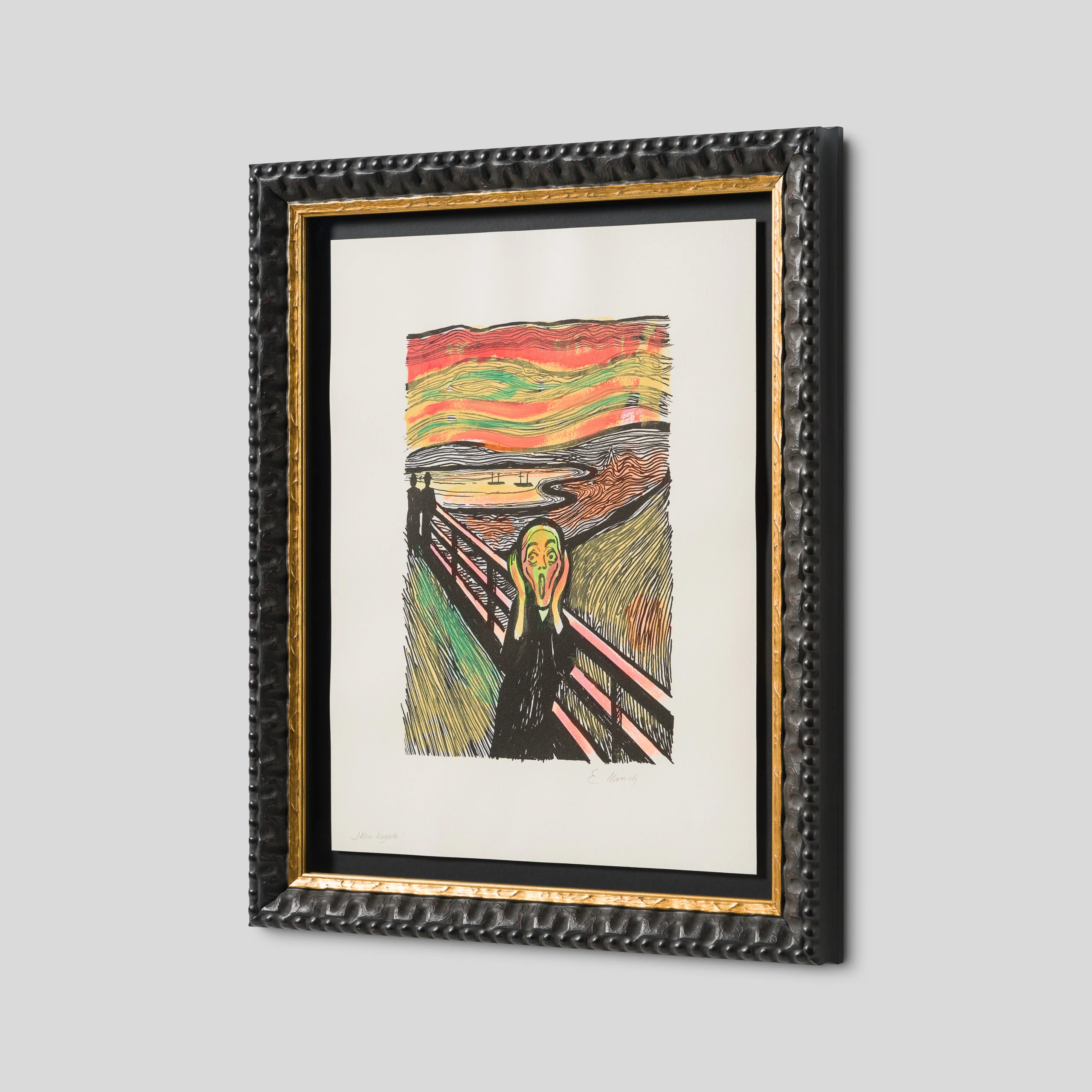 The Scream in the Style of Edvard Munch (1895) Unique IX - Image 5