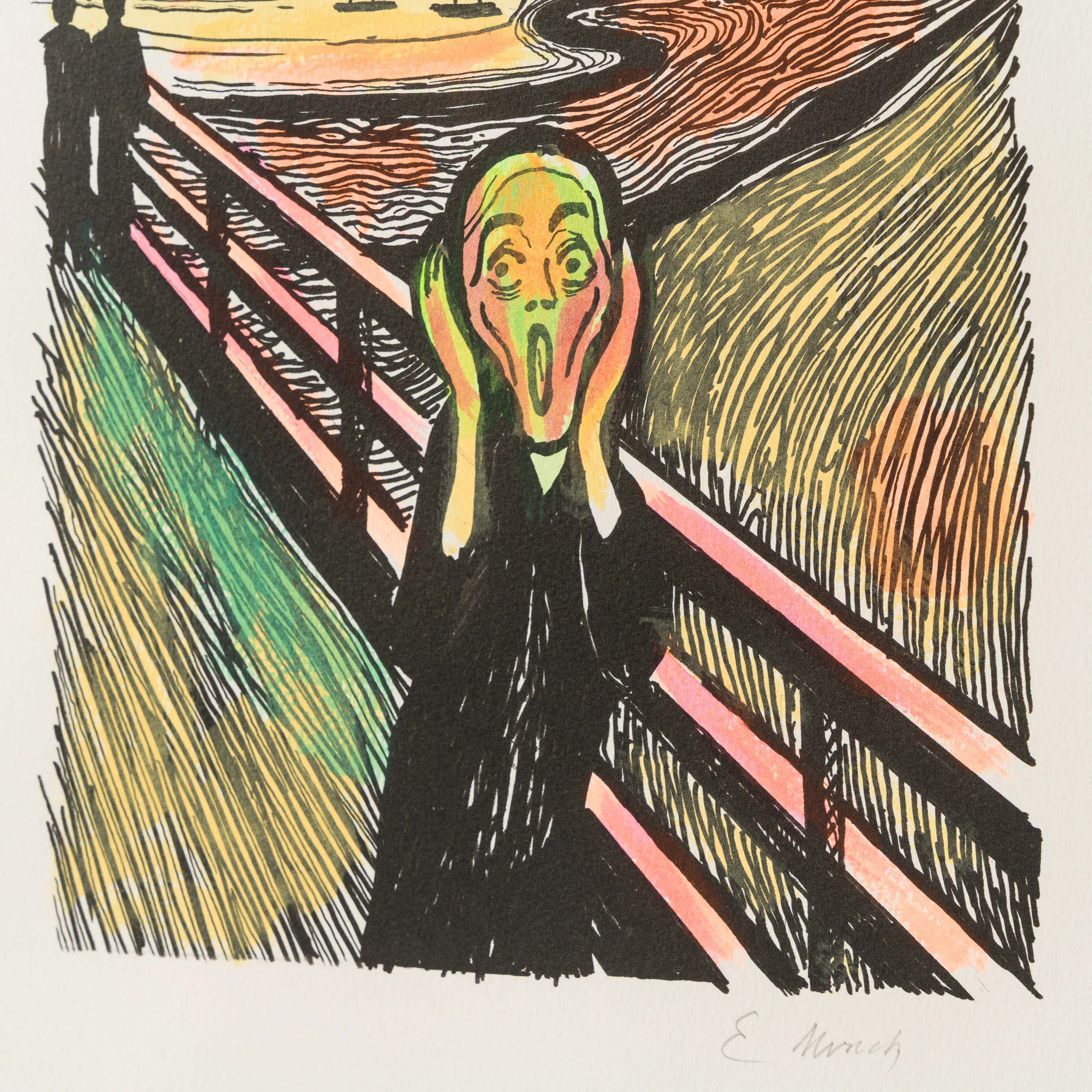 The Scream in the Style of Edvard Munch (1895) Unique IX - Image 6