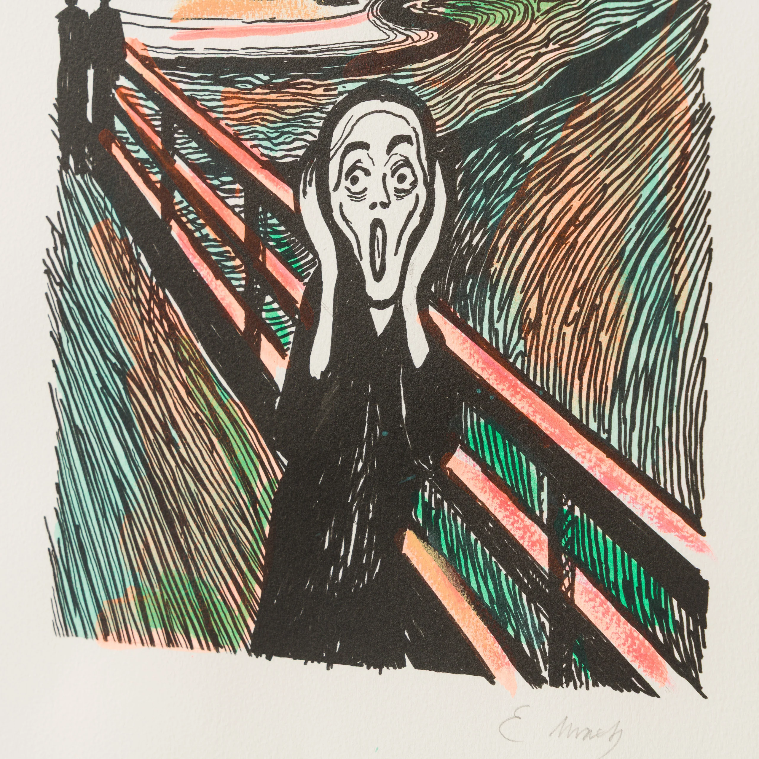 The Scream in the Style of Edvard Munch (1895) Unique V - Image 6