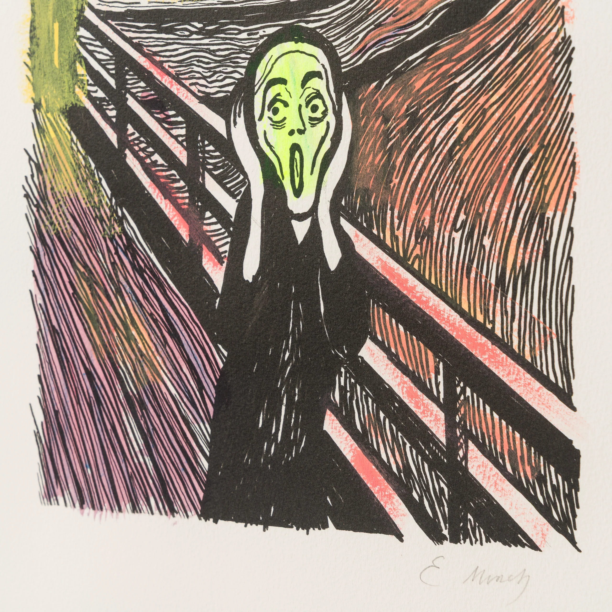 The Scream in the Style of Edvard Munch (1895) Unique XI - Image 6